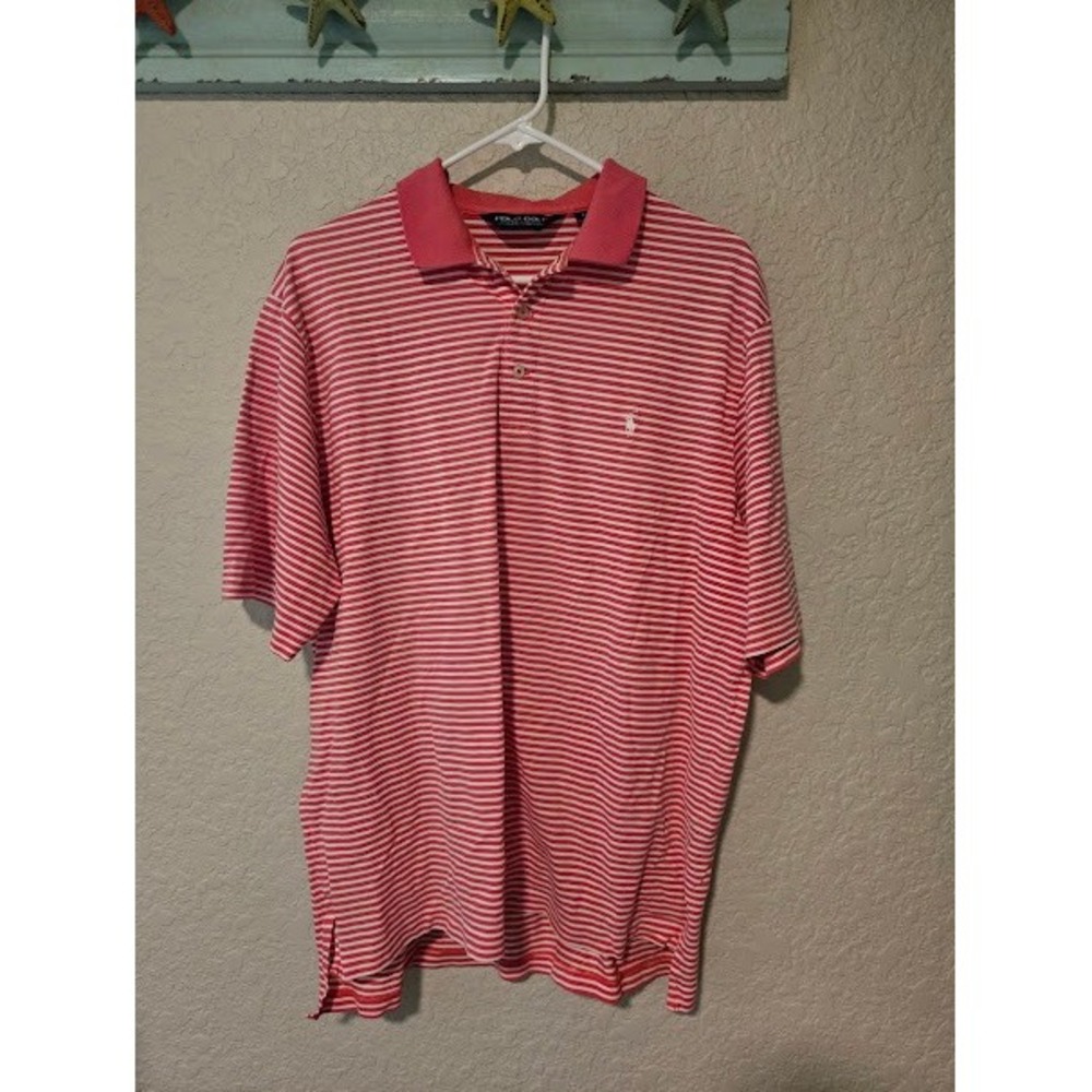 Polo Golf Pink Stripe Polo